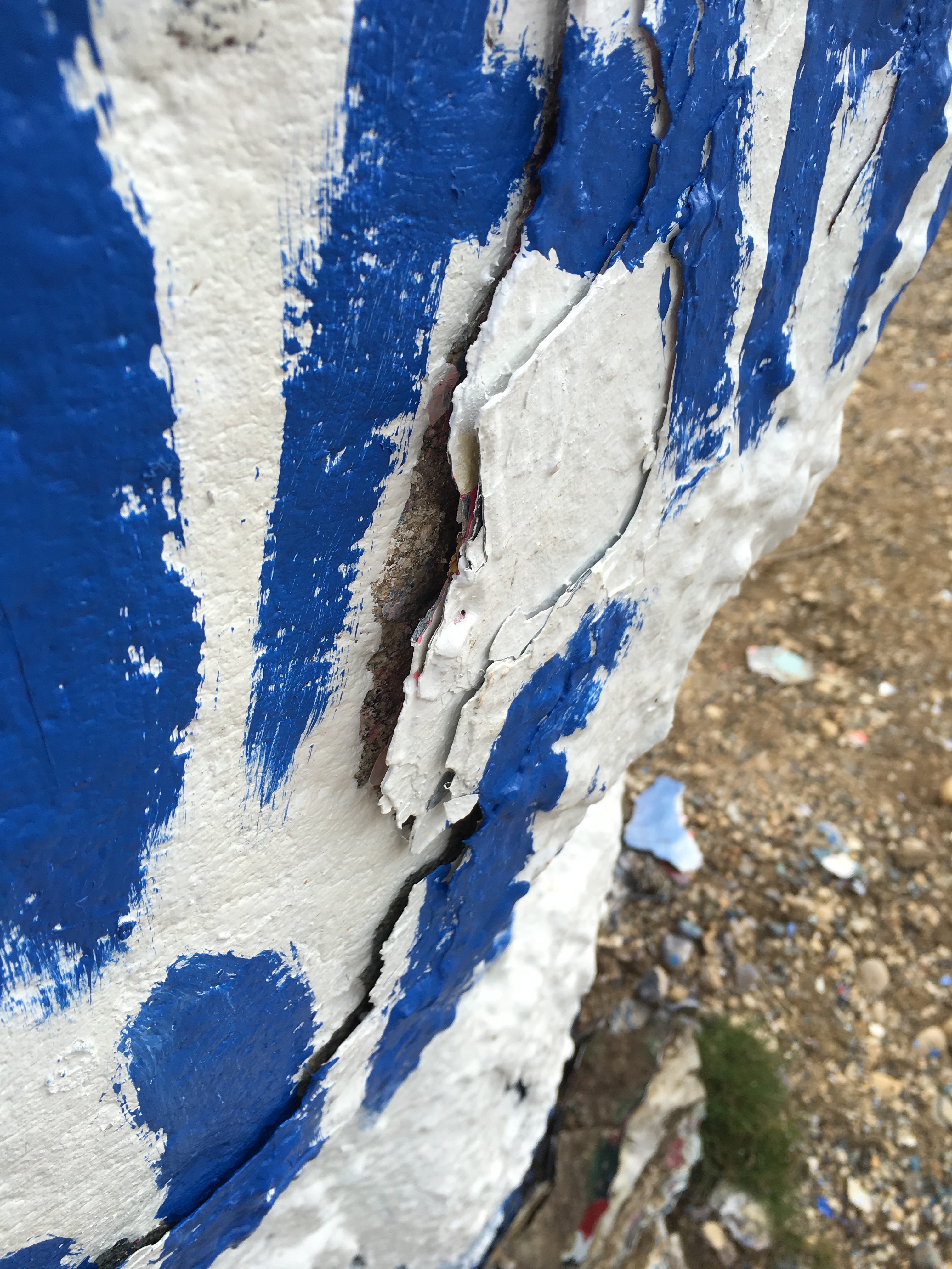 Despite having been painted for more than 50 years, the layers of paint is not as thick as you might have suspected.