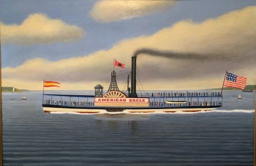 The American eagle depicted in a recent painting by artist Bill Jonas.